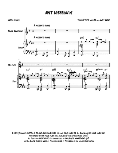 Ain't Misbehavin' (arr. Nick Lacanski)