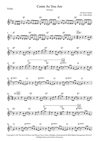 Come As You Are (arr. Fabio Britto)