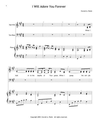 I Will Adore You Forever - Choir Version (includes unlimited license to copy)