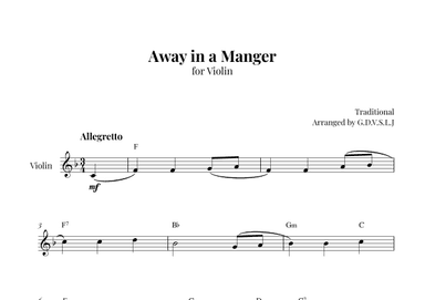Away in a Manger (arr. G.D.V.S.L.J)