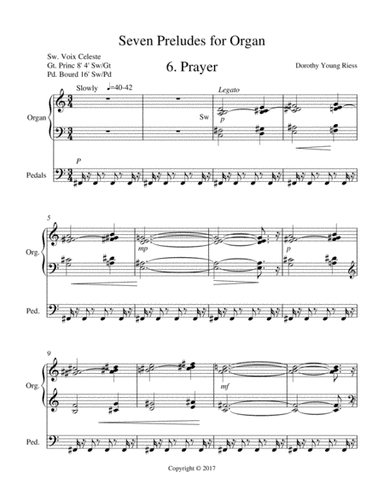 Seven Preludes for Organ, 6. Prayer