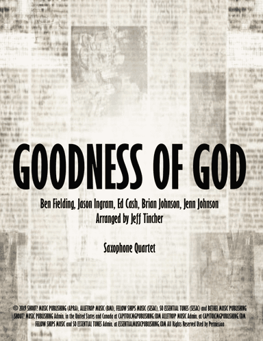 Goodness Of God (arr. Jeff Tincher)