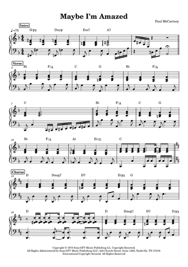 Maybe I'm Amazed (arr. Anacrusa)