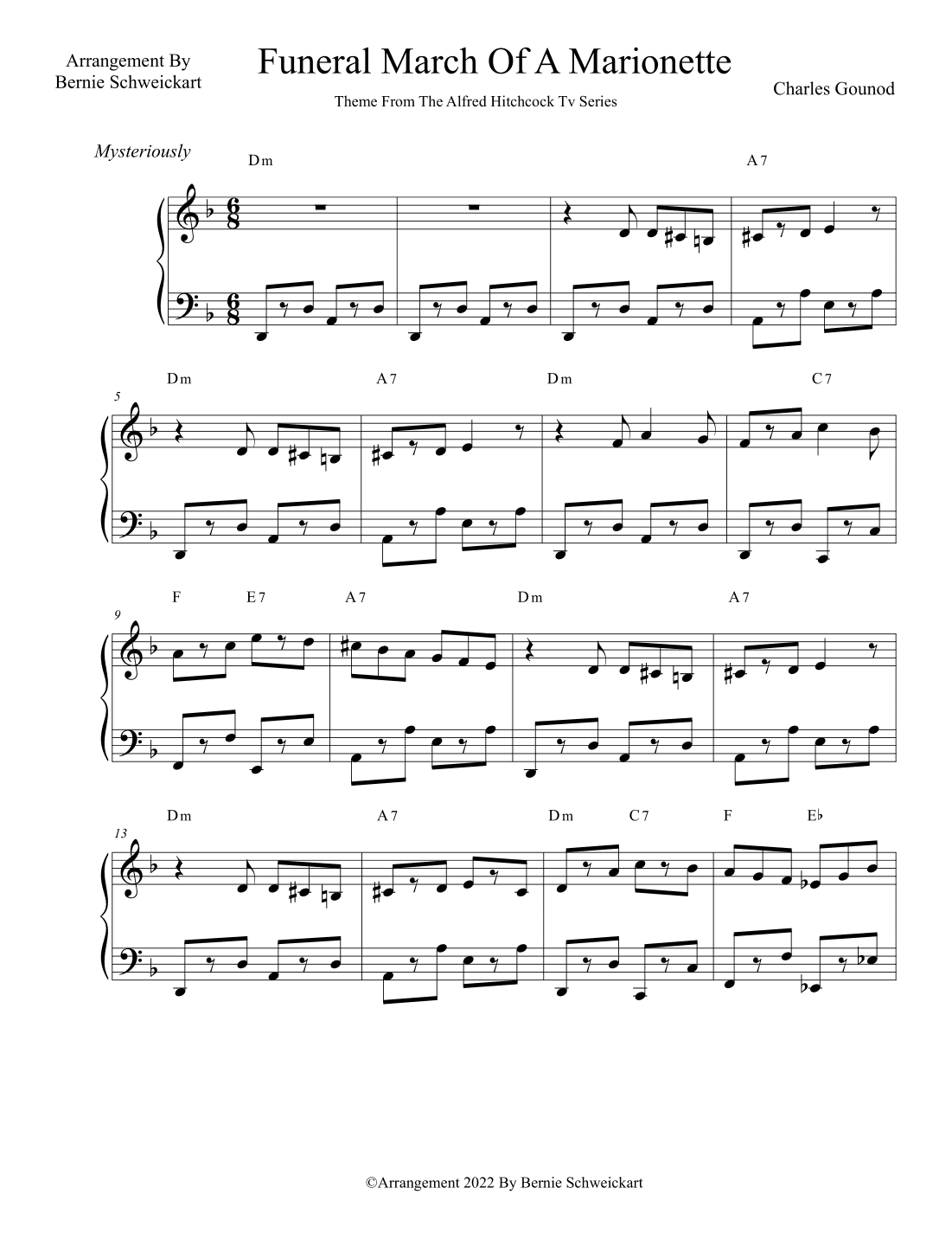 Funeral March Of A Marionette (arr. Bernie Schweickart)