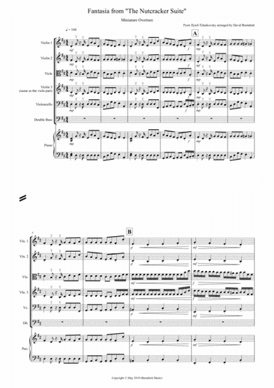 Miniature Overture (Fantasia from Nutcracker) for String Orchestra (arr. David Burndrett)