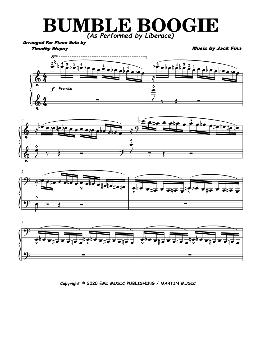 Bumble Boogie (arr. Timothy Stapay)