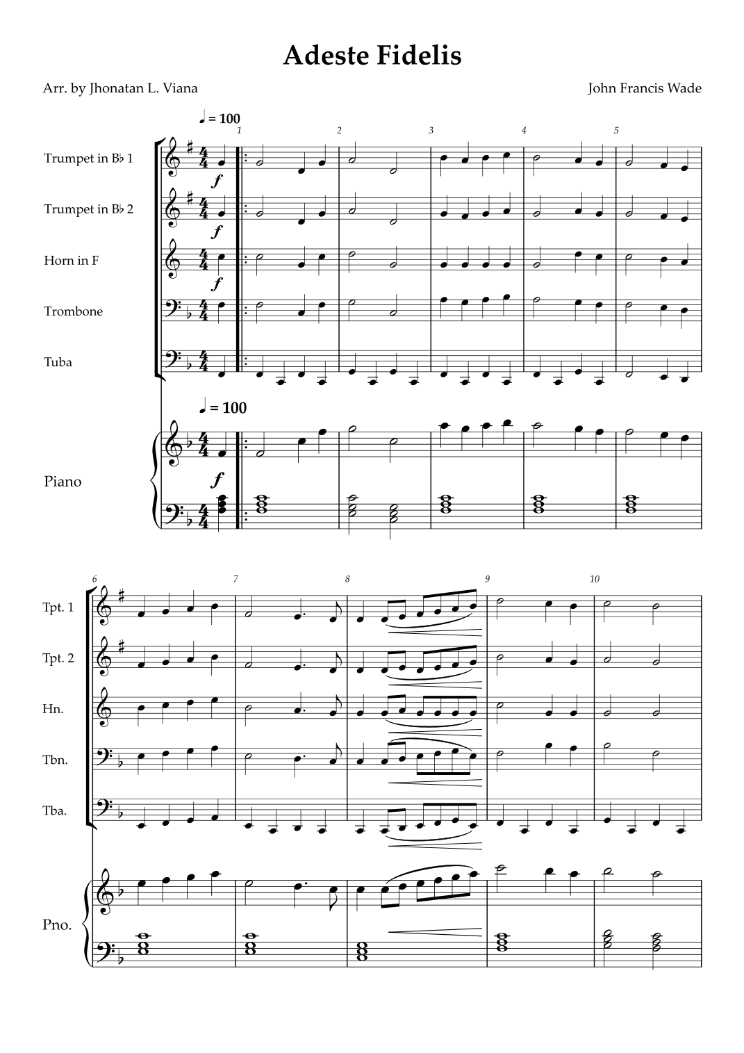 Adeste Fidelis (arr. Jhonatan Lucio Viana)
