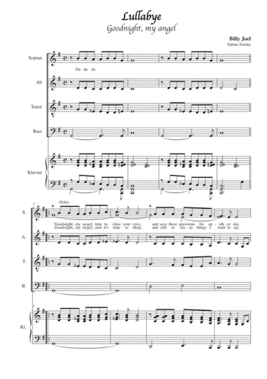 Lullabye (Goodnight, My Angel) (arr. Sabine Fenske)