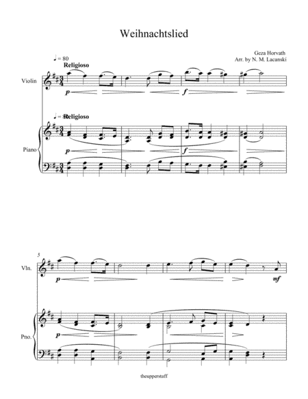 Weihnachtslied (arr. Nick Lacanski)