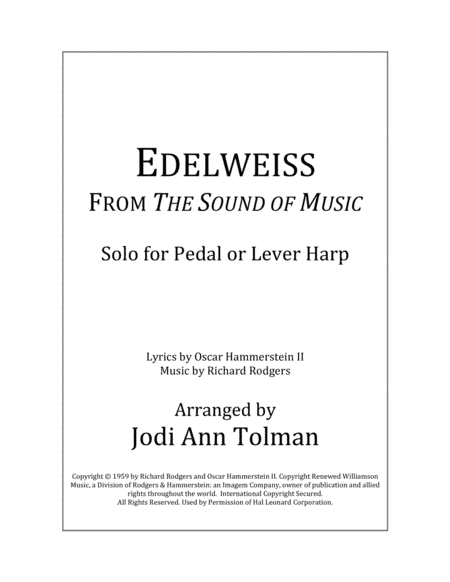 Edelweiss (arr. Jodi Ann Tolman)