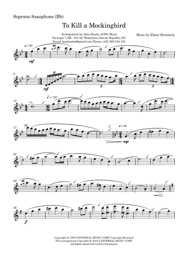 To Kill A Mockingbird (arr. Alois Bouda)