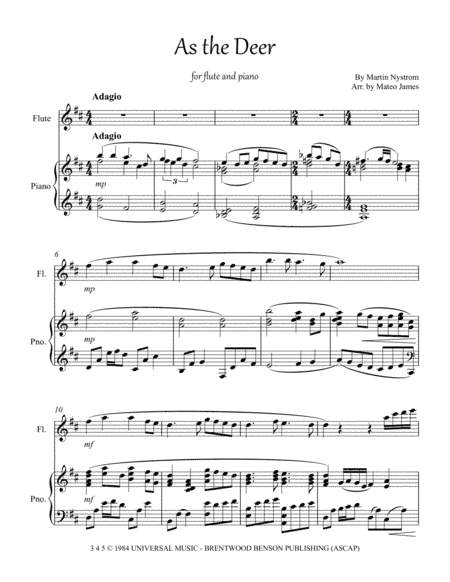 As The Deer (arr. Mateo James)