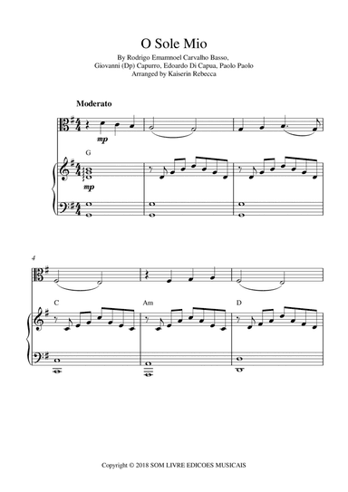 O Sole Mio (arr. Kaiserin Rebecca)