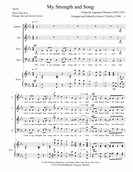 My Strength And Song (arr. James F. Rickley)
