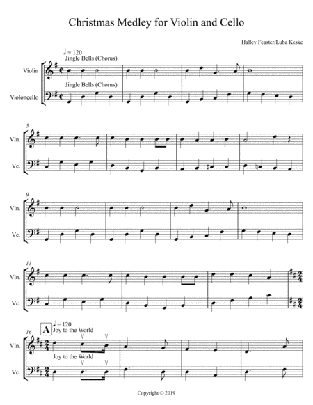Christmas Medley for Violin and Cello