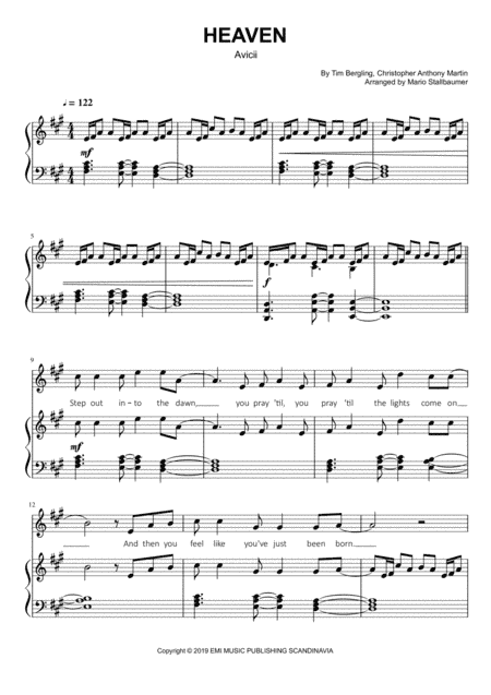 Avicii - Heaven (arr. Mario Stallbaumer)