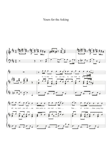 Yours For The Asking (arr. Biegler)