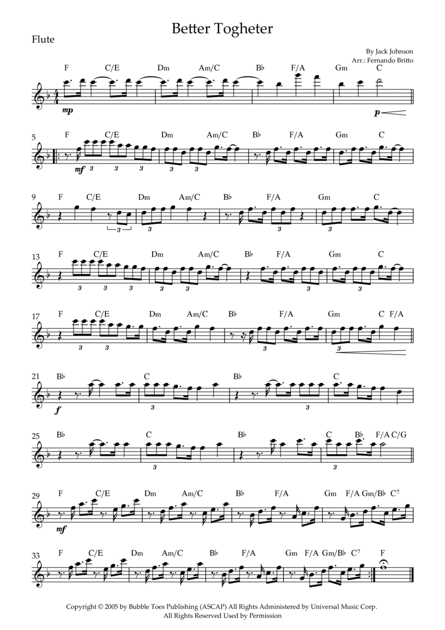 Better Together (arr. Fernando Britto)