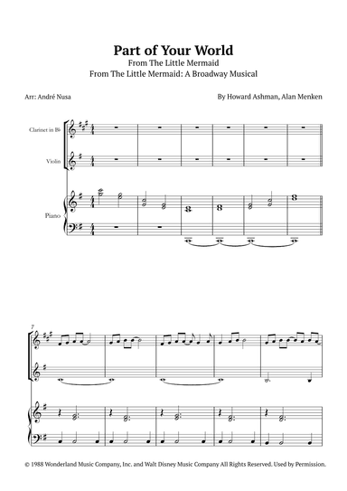 Part Of Your World (arr. André Nusa)