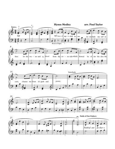 Hymn Medley (Rock of Ages, Faith of Our Fathers) (arr. Paul Taylor)