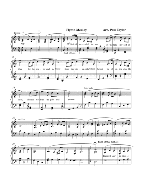 Hymn Medley (Rock of Ages, Faith of Our Fathers) (arr. Paul Taylor)