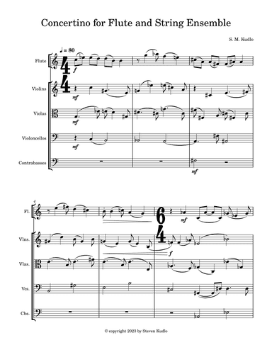 Concertino for Flute and String Ensemble