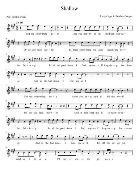 Shallow (arr. Jarett LeVan)