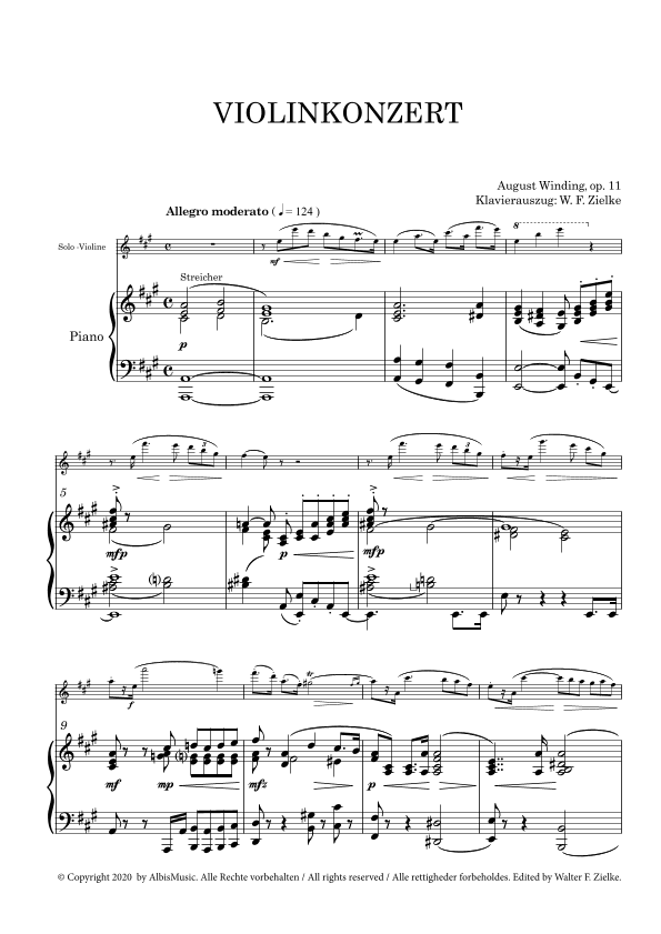 Concerto for Violin - A-Major, Opus 11