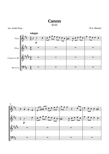 Canon K555 (arr. André Nusa)