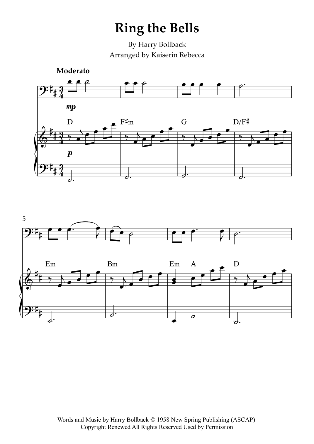 Ring The Bells (arr. Kaiserin Rebecca)