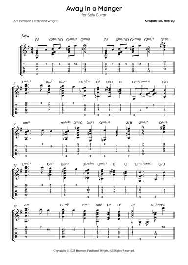 Away in a Manger (arr. Bronson Ferdinand Wright)