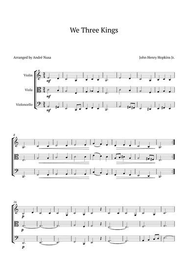 We Three Kings (arr. André Nusa)