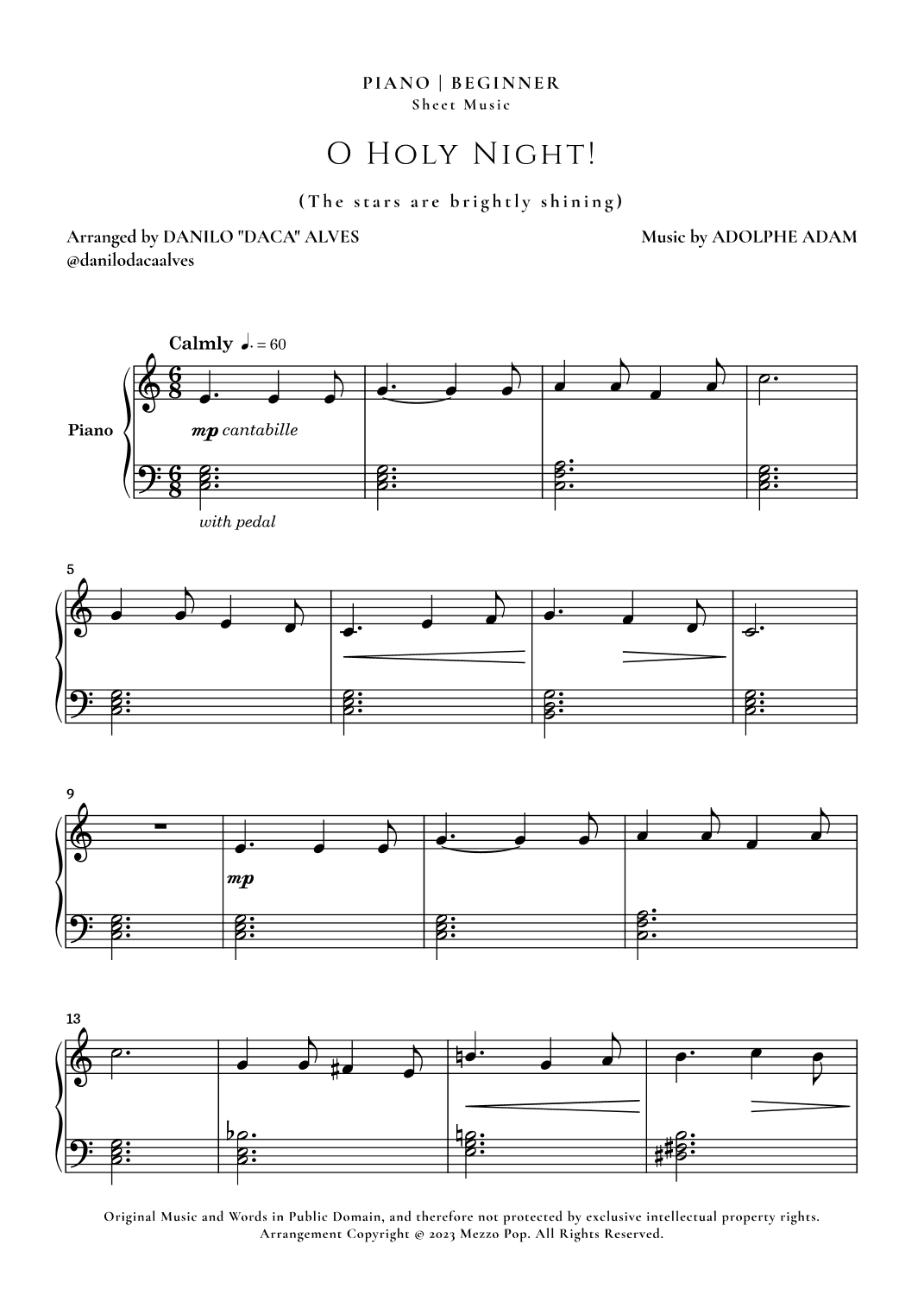 O Holy Night (arr. Danilo "Daca" Alves)