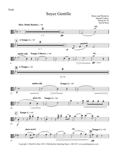 Soyez Gentille in Bb Viola