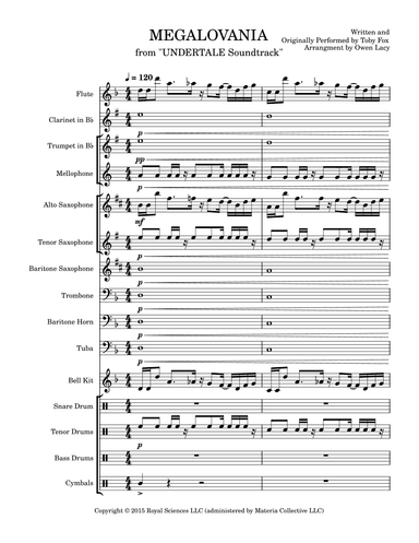 Megalovania (arr. Owen Lacy)