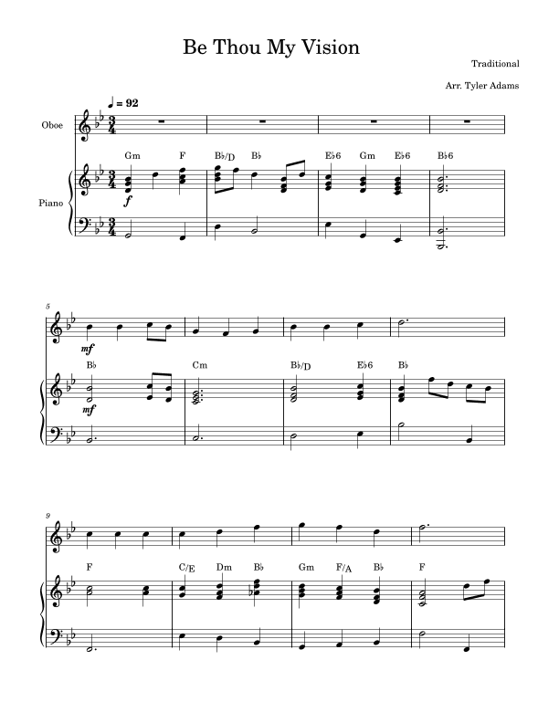 Be Thou My Vision (arr. Tyler Adams)