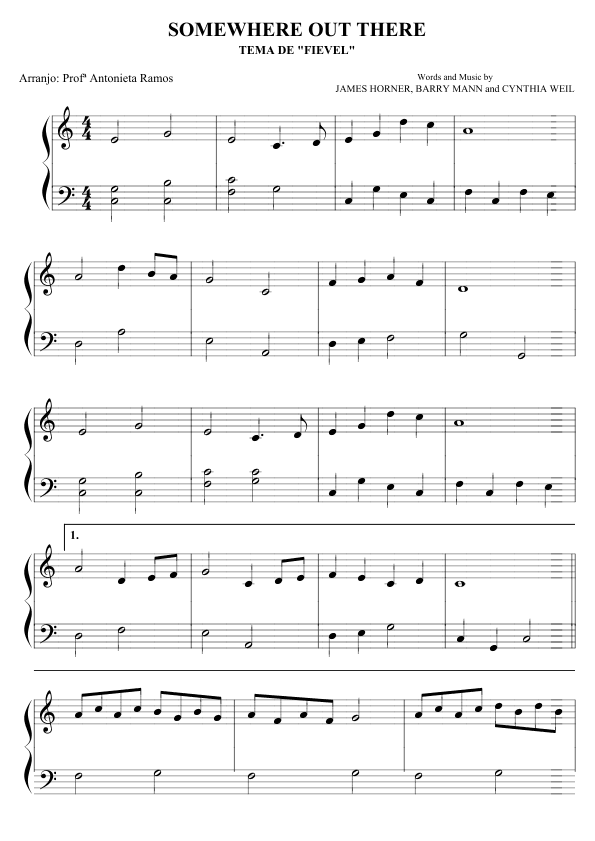Somewhere Out There (arr. Antonieta Ramos Valverde)
