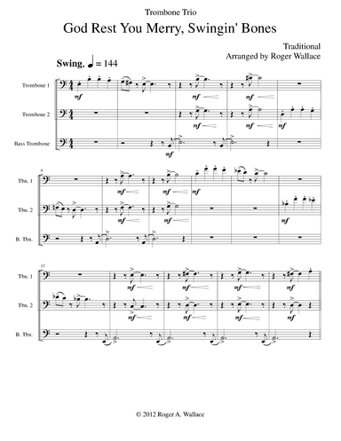 God Rest You Merry, Gentlemen (Trombone Trio) (arr. Roger Wallace)