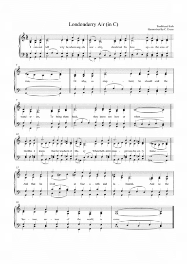 Londonderry Air arranged for SATB (arr. Christopher Evans)