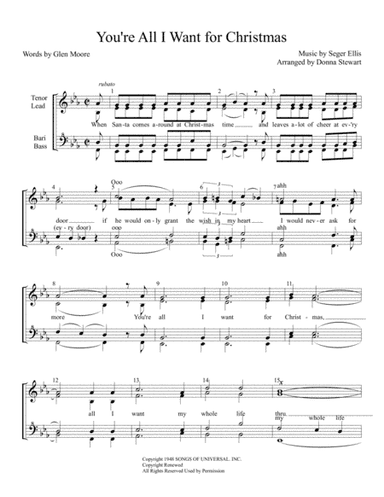You're All I Want For Christmas (arr. Donna Stewart)