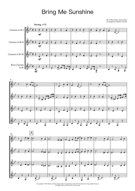 Bring Me Sunshine (arr. Robert Newth)