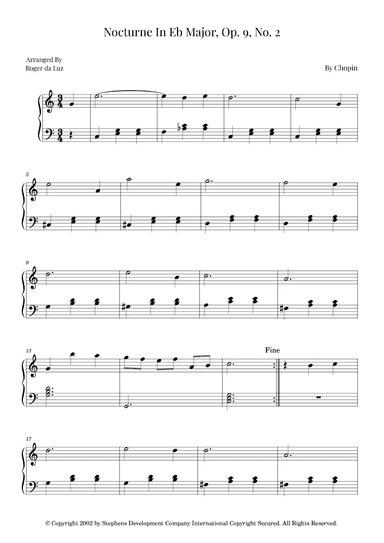 Nocturne In Eb Major, Op. 9, No. 2 (arr. Roger da Luz)