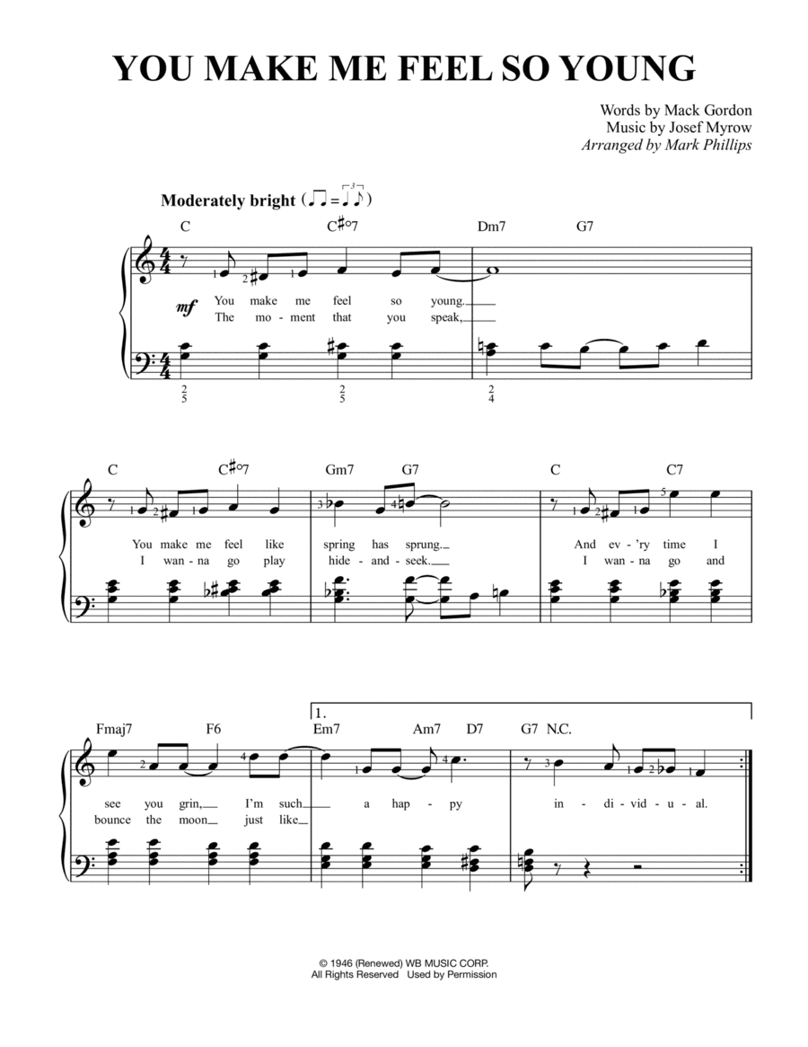 You Make Me Feel So Young (arr. Mark Phillips)