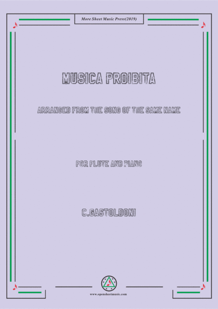 Gastoldoni-Musica proibita,for Flute and Piano (arr. MSM)