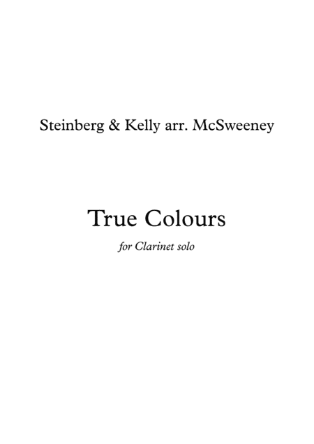 True Colors (arr. Stuart McSweeney)