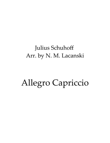 Allegro Capriccio (arr. Nick Lacanski)