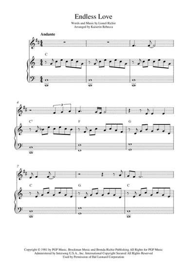 Endless Love (arr. Kaiserin Rebecca)