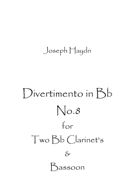 Divertimento in Bb. No.8 (arr. Spence Bundy)