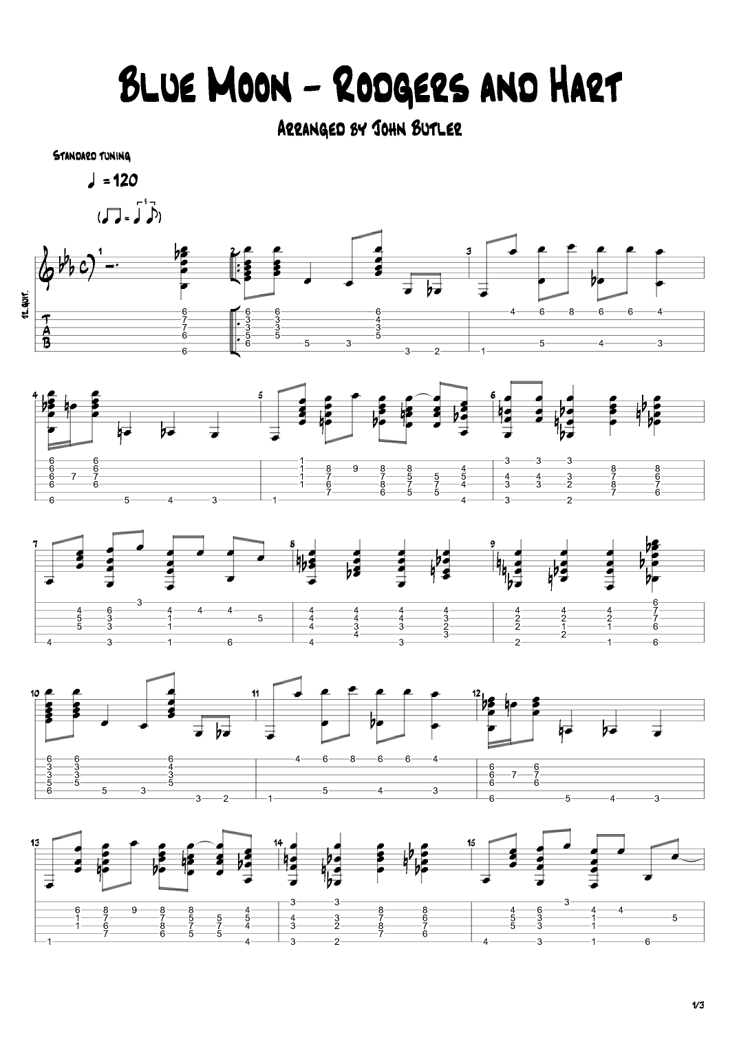 Blue Moon (arr. John Butler)