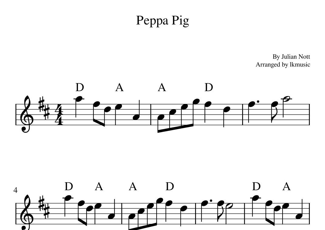 Peppa Pig (arr. Lkmusic)